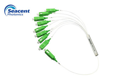 Bas diviseur de fibre optique de PLC de perte par insertion, diviseur en acier de PLC du tube 1x8