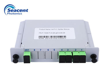 Insérez le type réseau optique passif de diviseur de PLC de cassette de 1x4 de forte stabilité